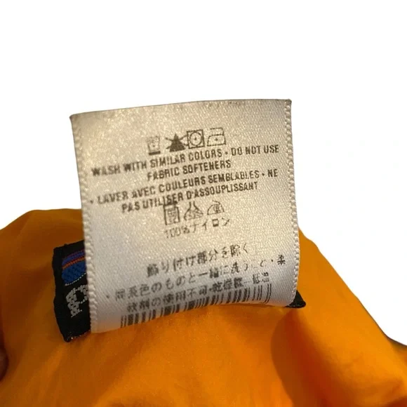Patagonia Dragonfiy Ultralight Hiking Shell Mens S Orange Anorak Pullover 24020 - Picture 9 of 9